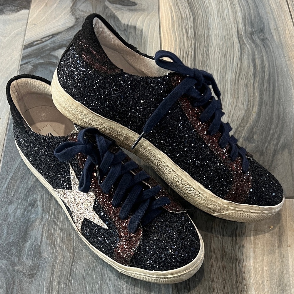 Black Glitter Steve Madden Women's Sneakers
